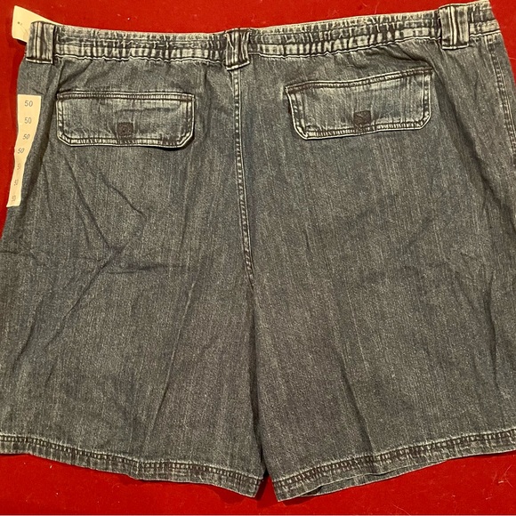 Big Men’s Denim 52 Cargo Shorts Outdoor Life Blue Denim Pockets - Picture 3 of 4